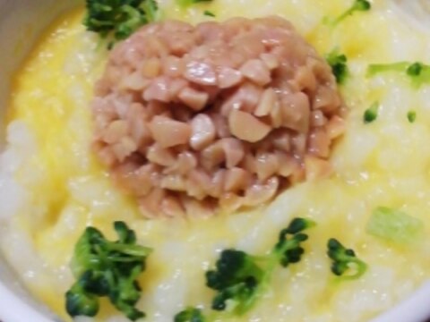 離乳食★納豆コーン粥